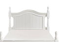 Classic White Finish 1Pc Twin Size Poster Bed Wooden Traditional Bedroom Furniture Unique Style Headboard Footboard Box Spring Not Required Twin White Wood Bedroom Classic,Traditional Four Poster Wood