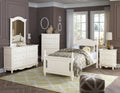 Classic Traditional White Finish 6 Drawers Dresser 1Pc Decorative Accents Wooden Bedroom Furniture Turned Feet White Bedroom Classic,Traditional Wood