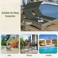 Patio Daybed Outdoor Daybed Outdoor Rattan Sun Lounger With Shelter Roof With Adjustable Backrest, Storage Box And 2 Cup Holders For Patio, Balcony, Poolside,Grey Yes Grey Seats 2 Water Resistant Frame Water Resistant Cushion Garden & Outdoor Sectional