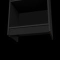 Zachary Black 5 Shelf Slim Bookcase 5 Black Standard Horizontal Primary Living Space Closed Back Wood Wood