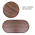 Small Coffee Tables 2 Tier Modern Sofa Side Table With Wood Storage Shelf Living Room End Tables Nightstands Walnut Brown Walnut Brown Brown Primary Living Space Modern Freestanding Oval Shelves