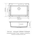 Quartz Kitchen Sink 33X22