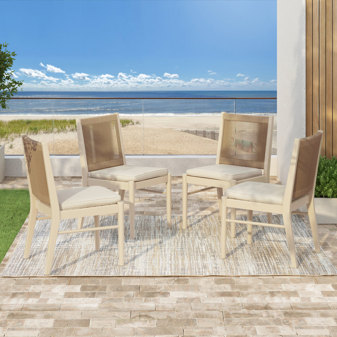 Cordoba Kd Dining Chair Mp2 Set Of 2 Yes Acacia Wood Garden & Outdoor Modern 2 Person Seating Group Acacia Wood