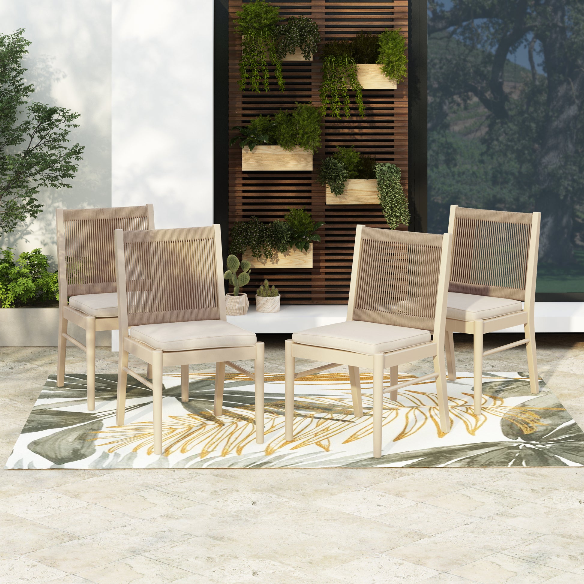 Cordoba Kd Dining Chair Mp2 Set Of 2 Yes Acacia Wood Garden & Outdoor Modern 2 Person Seating Group Acacia Wood