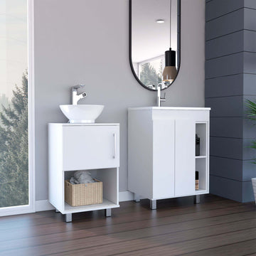 White 2 Piece Bathroom Set White 2 2 18 To 23 In 32 To 35 In Bathroom Freestanding 15 20 Inches Wood