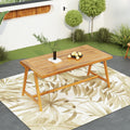 Dining Table No Acacia Wood Garden & Outdoor Modern Acacia Wood