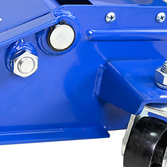 3T Heavy Duty Horizontal Double Pump Floor Jack Foot Model Blue Steel