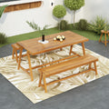 Lindsey Dining Set Acacia Wood Modern Multiple Chairs Seating Group Acacia Wood