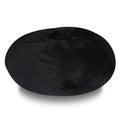 Minky Velvet Bean Bag Chair, Black 3Ft Plush Floor Chair For Kids And Adults W Washable Cover, Lounge Chair With Stretchable Fabric, Comfy Bedroom Chair, Filled With Shredded And Memory Foam. Black Velvet