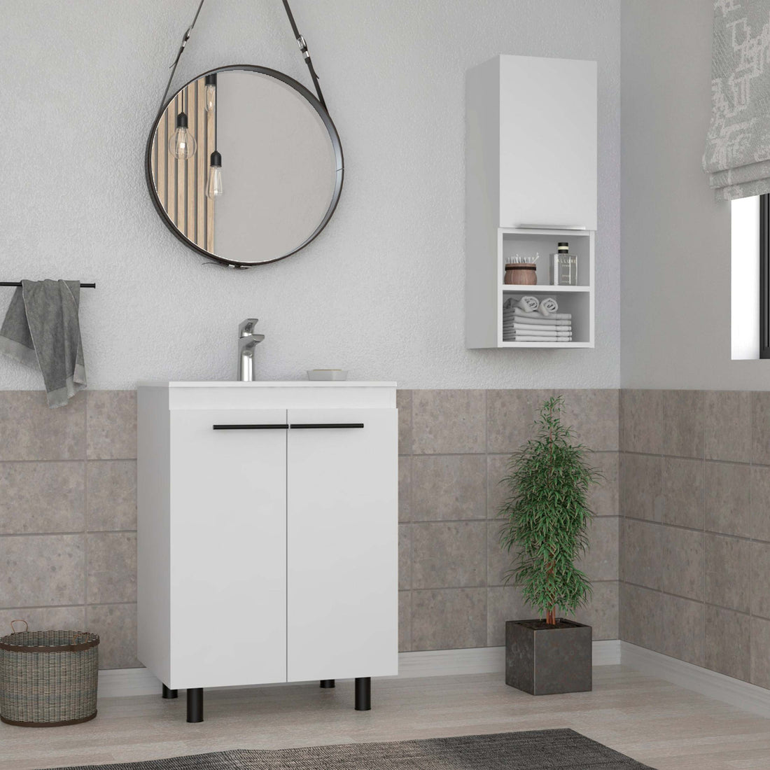 White 2 Piece Bathroom Set White 2 4 18 To 23 In 32 To 35 In Bathroom 15 20 Inches Wood