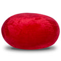 Minky Velvet Bean Bag Chair, Red 3Ft Plush Floor Chair For Kids And Adults W Washable Cover, Lounge Chair With Stretchable Fabric, Comfy Bedroom Chair, Filled With Shredded And Memory Foam. Red Velvet