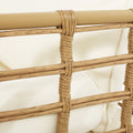Club Chair Light Brown Foam Pe Rattan Iron