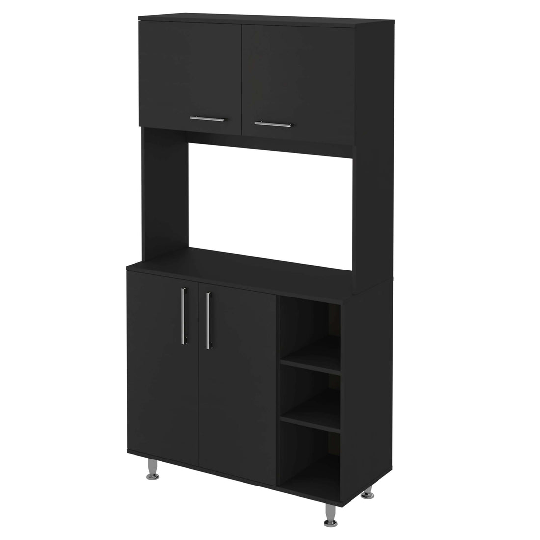 Sierra Black 5 Piece Garage Set Black Wood