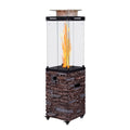 Good Design Faux Stone Texture Tempered Glass Outdoor Propane Gas Fire Heater Antique Natural Magnesium Oxide