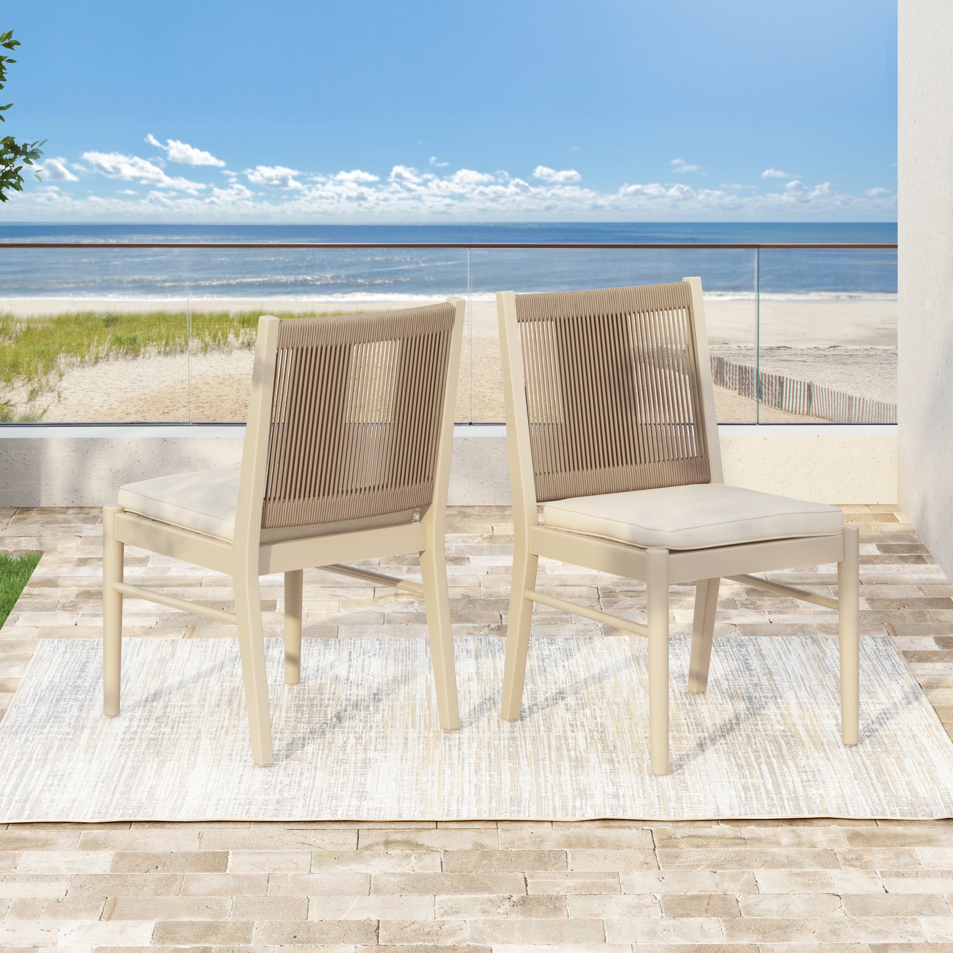 Cordoba Kd Dining Chair Mp2 Set Of 2 Yes Acacia Wood Garden & Outdoor Modern 2 Person Seating Group Acacia Wood