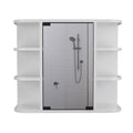 Carver White 2 Piece Bathroom Set White 3 5 18 To 23 In 32 To 35 In Mirror Included Bathroom 15 20 Inches Wood