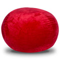 Minky Velvet Bean Bag Chair, Red 4Ft Plush Floor Chair For Kids And Adults W Washable Cover, Lounge Chair With Stretchable Fabric, Comfy Bedroom Chair, Filled With Shredded And Memory Foam. Red Velvet