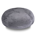 Minky Velvet Bean Bag Chair, Grey 3Ft Plush Floor Chair For Kids And Adults W Washable Cover, Lounge Chair With Stretchable Fabric, Comfy Bedroom Chair, Filled With Shredded And Memory Foam. Gray Velvet