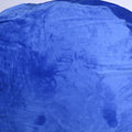 Minky Velvet Bean Bag Chair, Blue 4Ft Plush Floor Chair For Kids And Adults W Washable Cover, Lounge Chair With Stretchable Fabric, Comfy Bedroom Chair, Filled With Shredded And Memory Foam. Blue Velvet