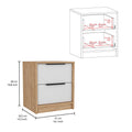 Marshall White And Light Oak 2 Piece Bedroom Set White Oak Wood
