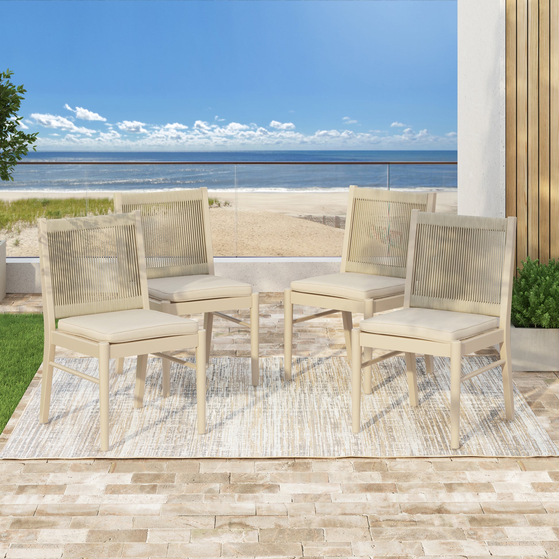 Cordoba Kd Dining Chair Yes Acacia Wood Garden & Outdoor Modern 2 Person Seating Group Acacia Wood