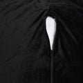 Minky Velvet Bean Bag Chair, Black 4Ft Plush Floor Chair For Kids And Adults W Washable Cover, Lounge Chair With Stretchable Fabric, Comfy Bedroom Chair, Filled With Shredded And Memory Foam. Black Velvet