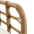 Club Chair Light Brown Foam Pe Rattan Iron