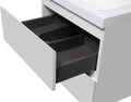 24'' Wall Hung Bathroom Vanity In Gloss White With White Top Glossy White Mdf