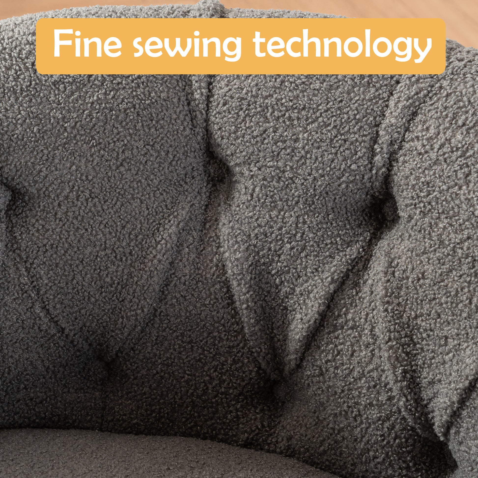 Swivel Chair With Ottoman, Modern Luxury Velvet Swivel Accent Chair, Comfy Round Armchair, Single Sofa Armchair With Lounge Seat For Bedroom Office Reading Spaces,Set Of 1,Dark Grey Dark Gray Teddy