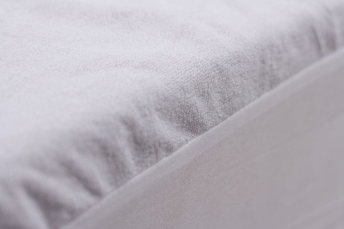 Cotton Loop Mattress Protector Queen White Cotton