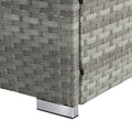 Outdoor Sofa Pe Rattan Furniture Deck Chair Gray Rattan Yes Complete Patio Set Gray Seats 2 Uv Resistant Frame Water Resistant Cushion Garden & Outdoor American Design,American Traditional 2 Person Seating Group Polyester Pe Rattan Iron Waterproof Fabric
