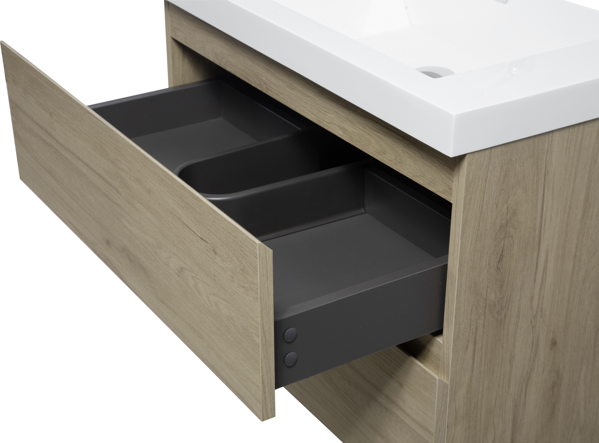 30" Floating Bathroom Vanity With Sink, Modern Wall Mounted Bathroom Storage Vanity Cabinet With Resin Top Basin And Soft Close Drawers, Natural Oak 24V11 30No 24Vangela 30 6066 2 Oak Bathroom Wall Mounted Mdf