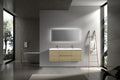 60'' Wall Hung Bathroom Vanity In Natural Oak With White Top 24Vangela 60 6066 Oak Mdf