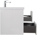 24'' Wall Hung Bathroom Vanity In Gloss White With White Top Glossy White Mdf