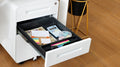 3 Drawer Mobile File Cabinet Under Desk Office,Simple Style Versatile Storage Cabinet For Legal Letter A4 Files, 5 Wheel Design Anti Tilting Cold Rolled Steel Waterproof Moisture Proof White Filing Cabinets 3 4 Drawers White Drawers Included Modern Metal