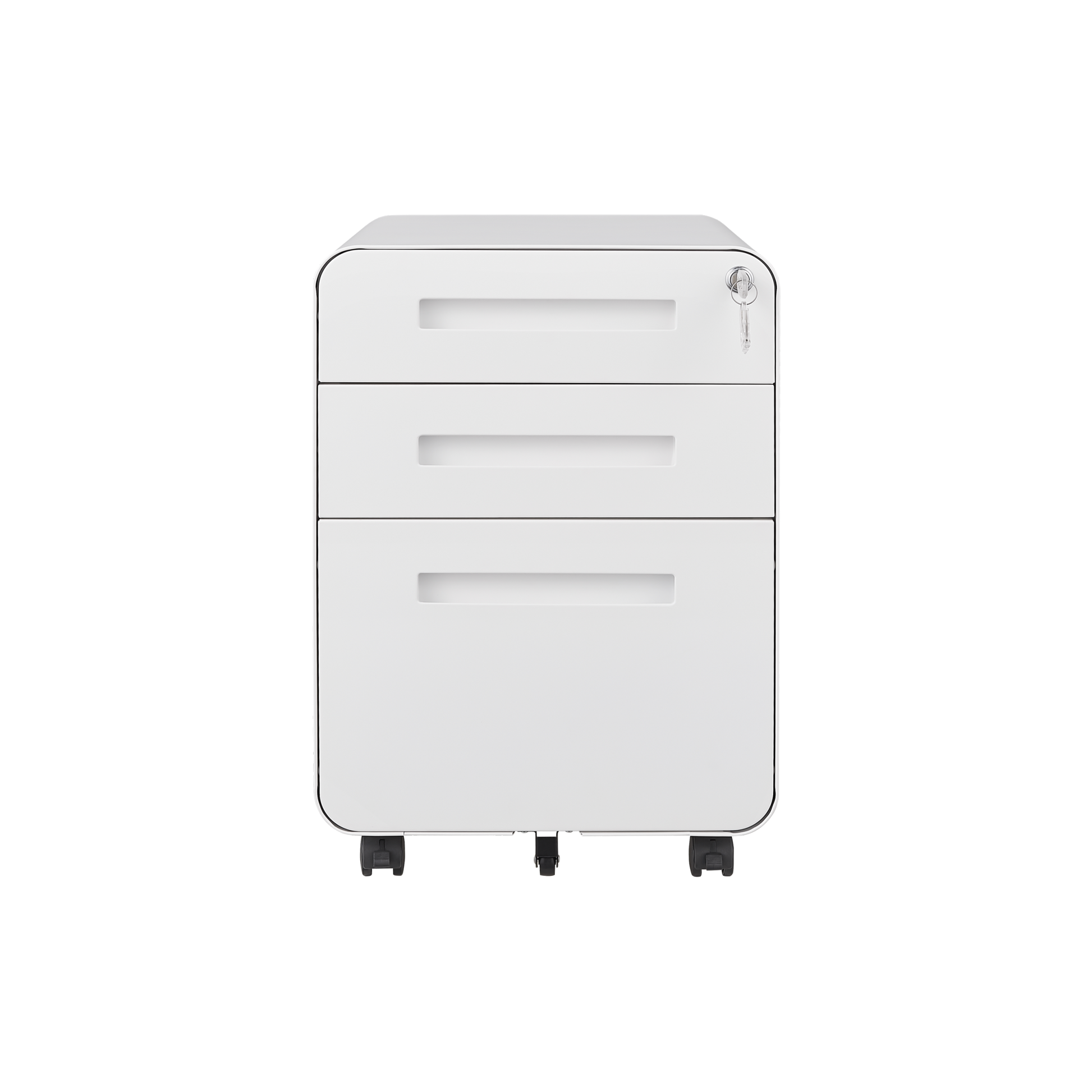 3 Drawer Mobile File Cabinet Under Desk Office,Simple Style Versatile Storage Cabinet For Legal Letter A4 Files, 5 Wheel Design Anti Tilting Cold Rolled Steel Waterproof Moisture Proof White Filing Cabinets 3 4 Drawers White Drawers Included Modern Metal