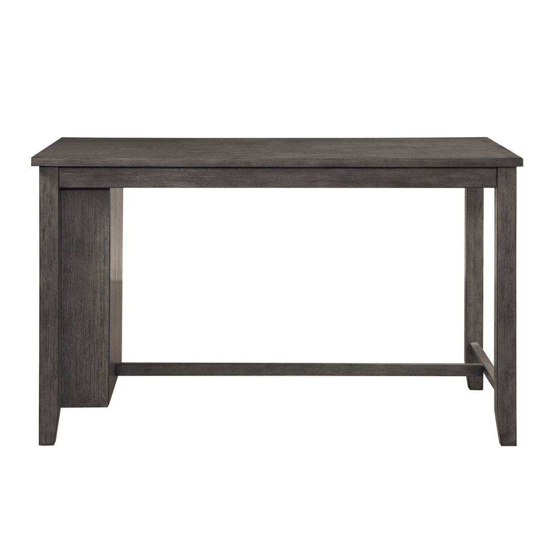 Modern Gray 1Pc Counter Height Table With Built In Shelves Wooden Multifunctional Kitchen Dining Room Furniture Gray Seats 4 Dining Room Contemporary,Modern Kitchen & Dining Tables Rectangular Wood