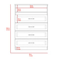 Continental Dresser, Superior Top, Four Drawers, One Shelf White White Bedroom Modern Particle Board Particle Board