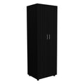 Aurora Armoire, Two Interior Shelves, Rod, Double Door Black Black Bedroom Modern Particle Board Particle Board