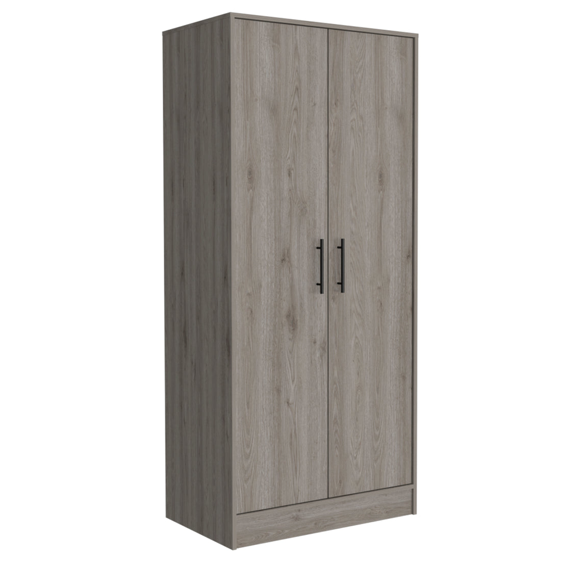 Ambery 180 Armoire, Two Shelves, Double Door, Metal Rod, One Drawer Light Gray Gray Bedroom Modern Particle Board Particle Board