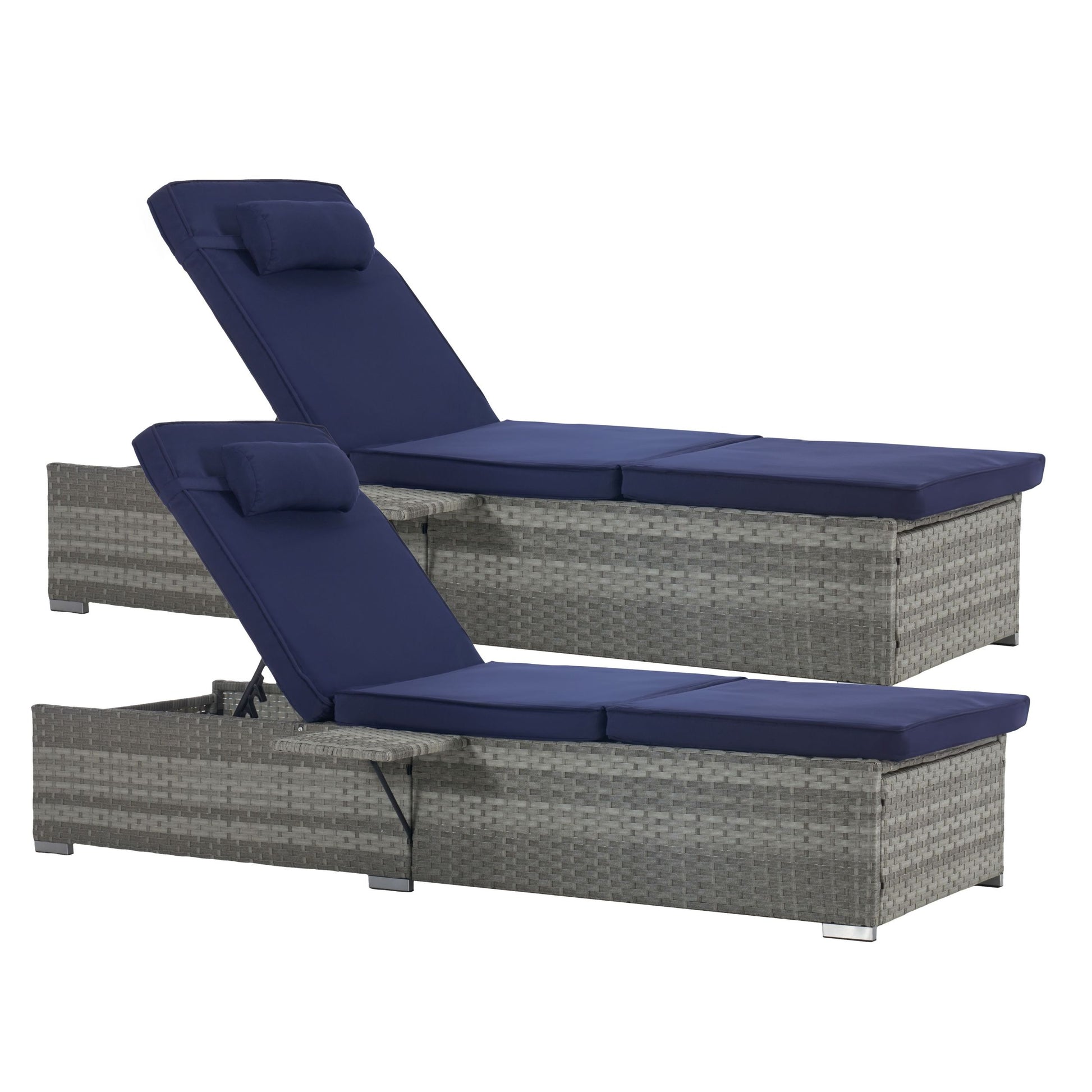 Outdoor Sofa Pe Rattan Furniture Deck Chair Gray Rattan Yes Complete Patio Set Gray Seats 2 Uv Resistant Frame Water Resistant Cushion Garden & Outdoor American Design,American Traditional 2 Person Seating Group Polyester Pe Rattan Iron Waterproof Fabric