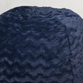 Faux Fur Bean Bag Chair, Navy 3Ft Cozy And Stretchable Fabric Lounger For Children And Adults With Easy Clean Cover, Comfortable Faux Fur Seating For Bedrooms, Filled With Shredded And Memory Foam. Navy Faux Fur