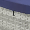 Outdoor Sofa Pe Rattan Furniture Deck Chair Gray Rattan Yes Complete Patio Set Gray Seats 2 Uv Resistant Frame Water Resistant Cushion Garden & Outdoor American Design,American Traditional 2 Person Seating Group Polyester Pe Rattan Iron Waterproof Fabric