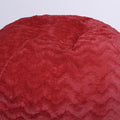 Faux Fur Bean Bag Chair, Red 4Ft Cozy And Stretchable Fabric Lounger For Children And Adults With Easy Clean Cover, Comfortable Faux Fur Seating For Bedrooms, Filled With Shredded And Memory Foam. Red Faux Fur