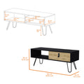 Kimball Coffee Table With Drawer And Hairpin Legs Multicolor Lockable Drawer Or Cabinet Primary Living Space Freestanding Pine Rectangular Coffee & End Tables Rectangular Particle Board Engineered Wood