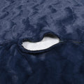 Faux Fur Bean Bag Chair, Navy 3Ft Cozy And Stretchable Fabric Lounger For Children And Adults With Easy Clean Cover, Comfortable Faux Fur Seating For Bedrooms, Filled With Shredded And Memory Foam. Navy Faux Fur