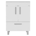 Velloc Single Bathroom Vanity, Double Door Cabinet, One Drawer White White Bathroom Modern Particle Board Particle Board