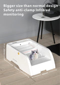 Smart Cat Litter Box Cat Litter Box Wide Opening Cream White Abs Abs