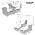 2 Seater Outdoor Patio Daybed Outdoor Double Daybed Outdoor Loveseat Sofa Set With Foldable Awning And Cushions For Garden, Balcony, Poolside, Grey Yes Grey Water Resistant Frame Water Resistant Cushion Garden & Outdoor Sectional Seating Groups Foam