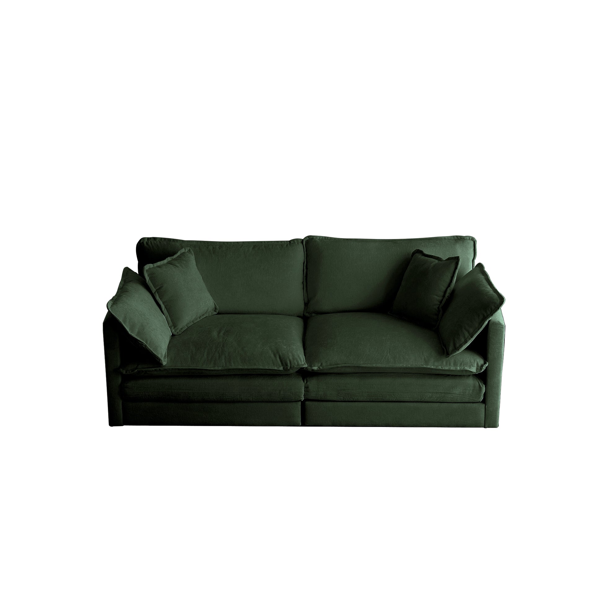 3 Piece Sofa Set Oversized Sofa Comfy Sofa Couch, 2 Pieces Of 2 Seater And 1 Piece Of 3 Seater Sofa For Living Room, Deep Seat Sofa Green Chenille Green Chenille 7 Seat